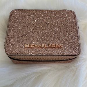 Michael Kors Metallic Rose Gold Travelling Pill Case